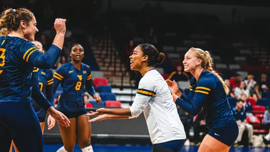 Volleyball celebrates point won