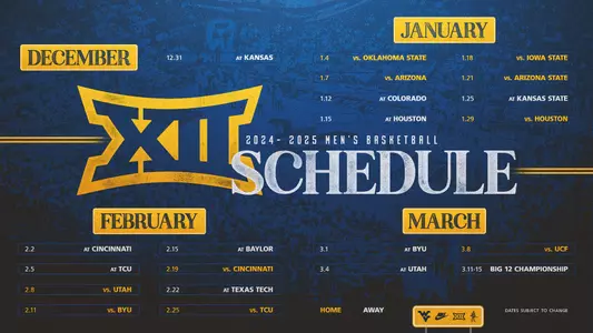 2024-25 Big 12 MBB Schedule