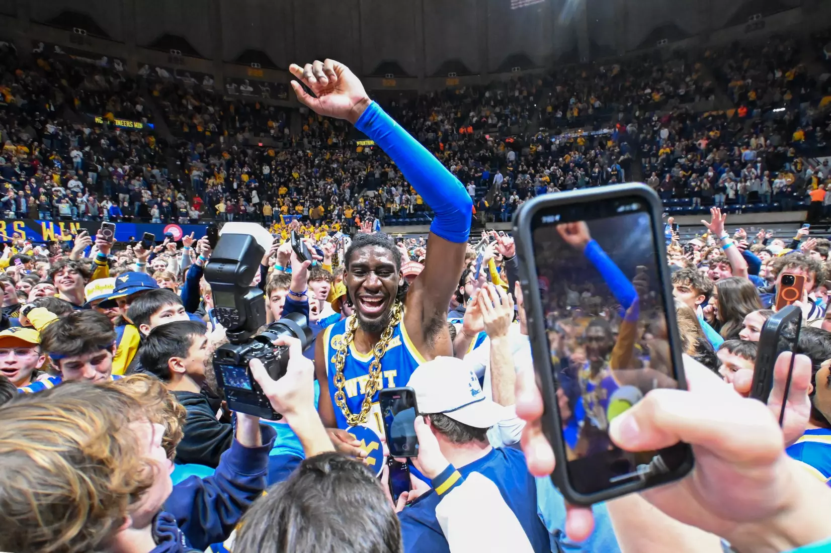 Eduardo Andre celebrates the win.