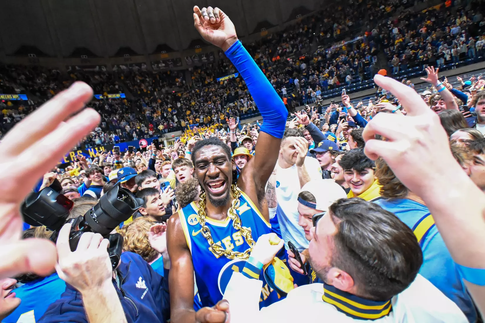 Eduardo Andre celebrates the win.