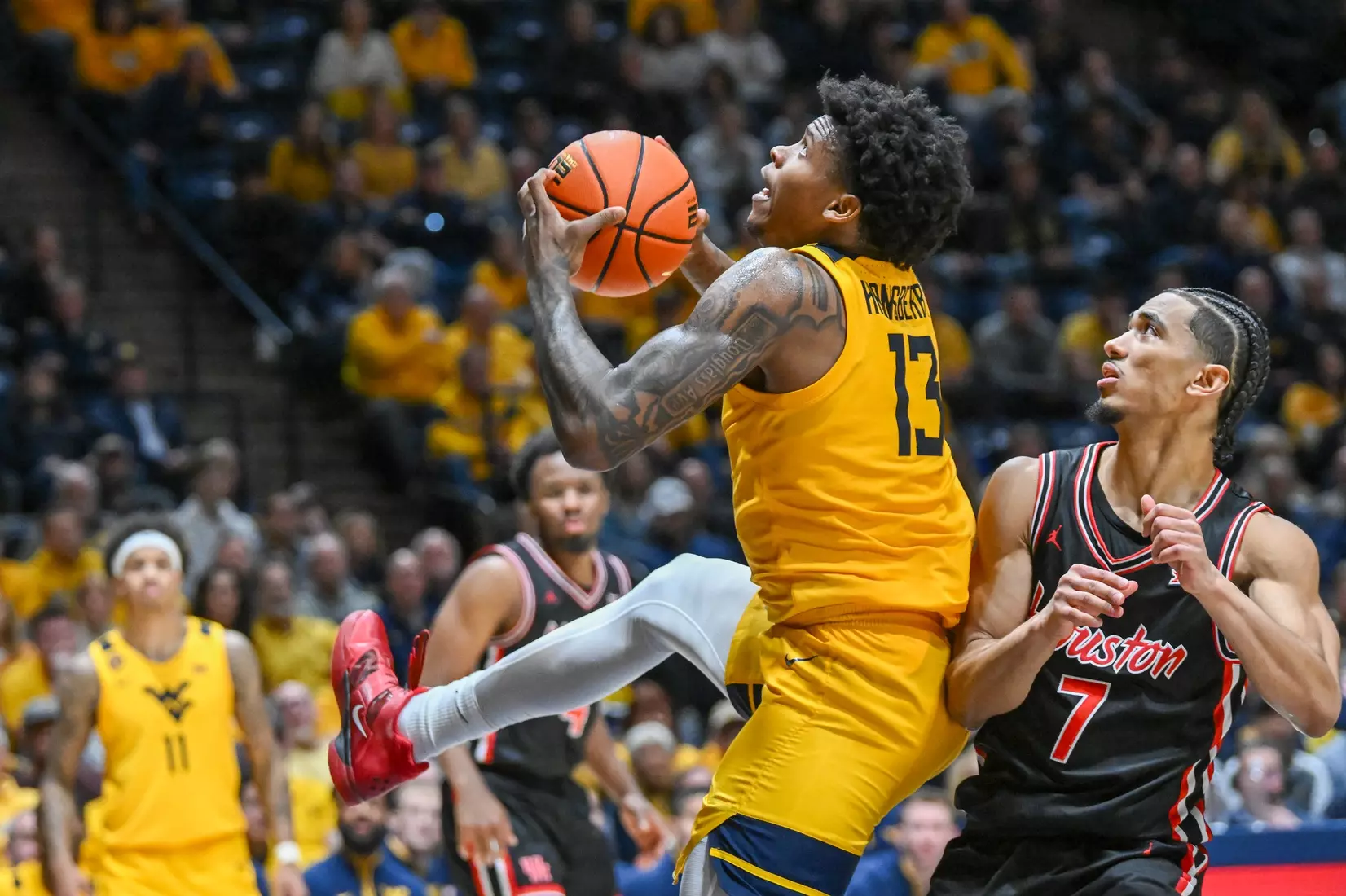 Amani Hansberry goes up for two points.