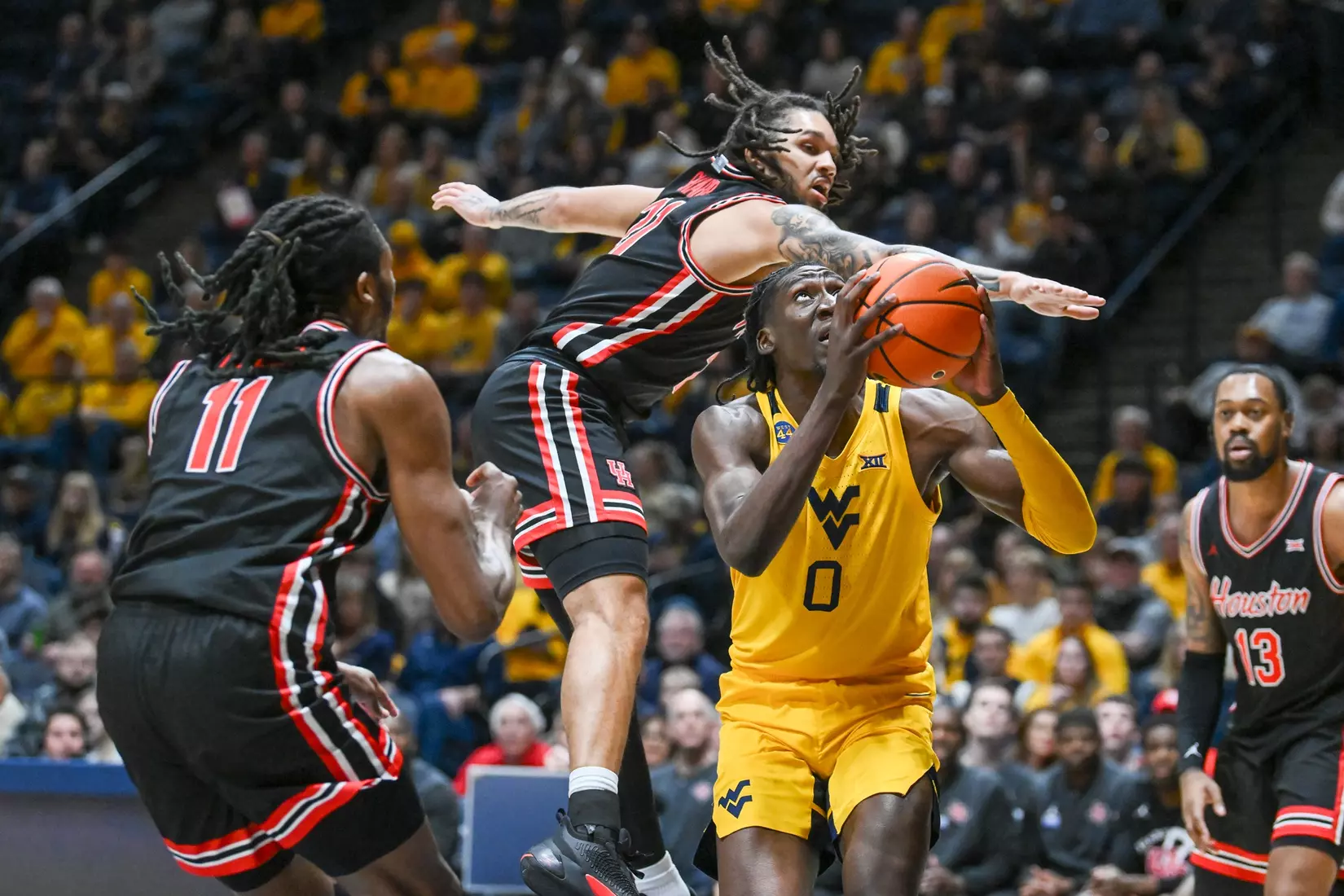 Eduaro Andre goes up for two points.