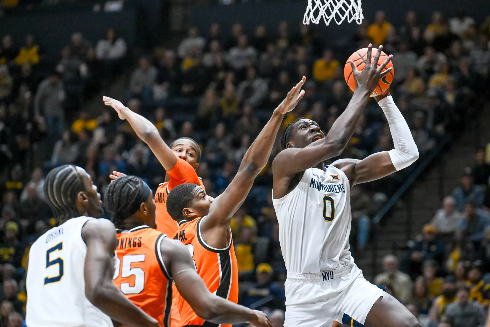 Eduardo Andre scores during first half action against Oklahoma St.