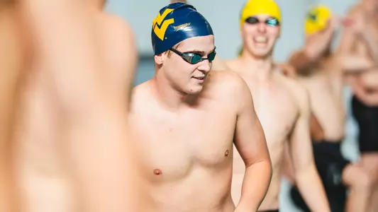 Jake Salcedo at Gold-Blue Meet