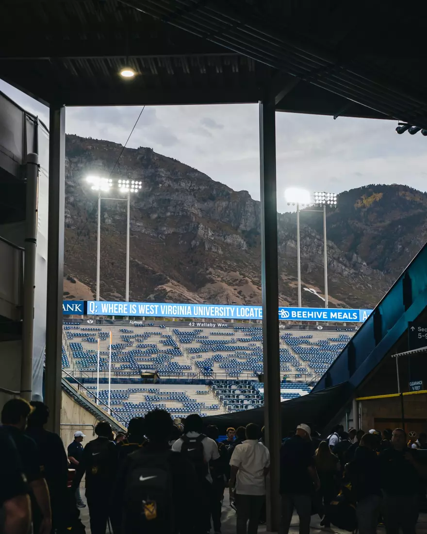 West Virginia faces BYU at Lavelle Edwards Stadium in Provo, Utah, on Friday, Oct. 3, 2025.