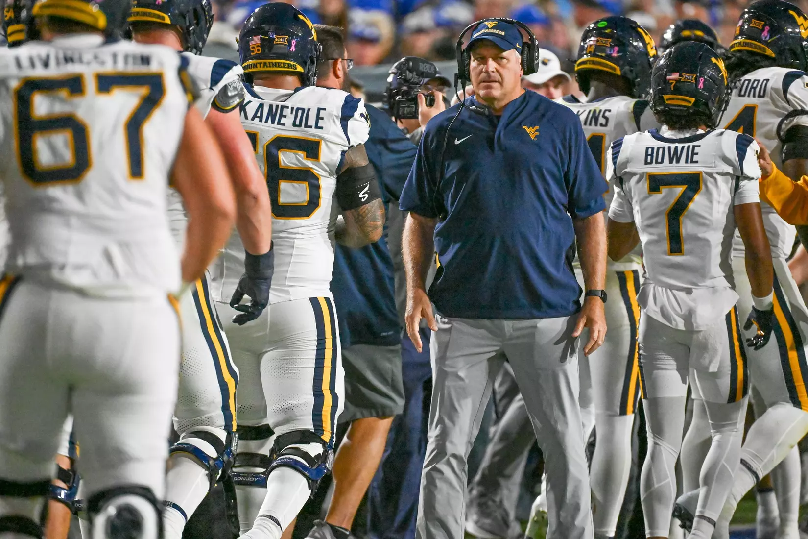 West Virginia faces BYU at Lavelle Edwards Stadium in Provo, Utah, on Friday, Oct. 3, 2025.