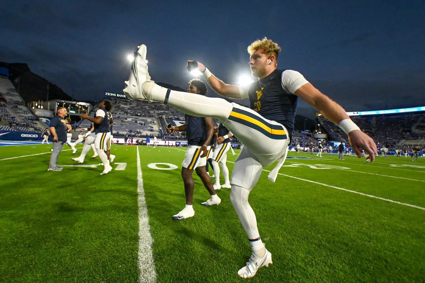 West Virginia faces BYU at Lavelle Edwards Stadium in Provo, Utah, on Friday, Oct. 3, 2025.