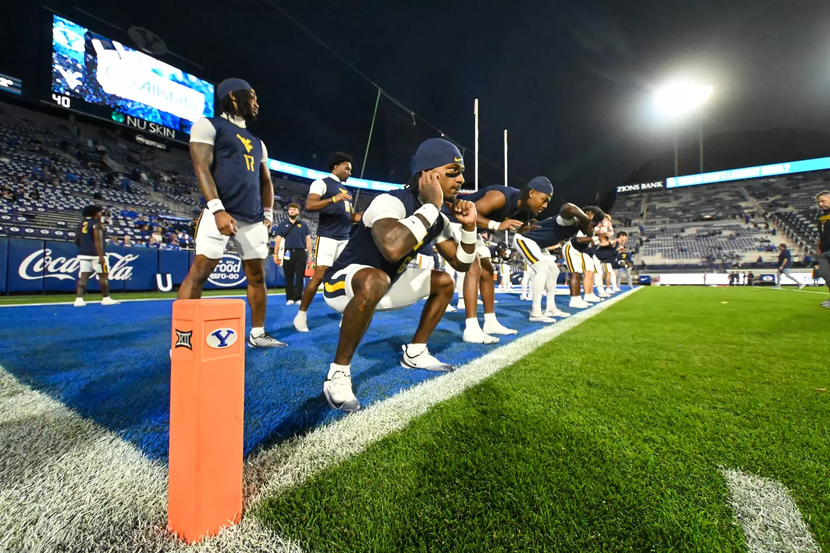 West Virginia faces BYU at Lavelle Edwards Stadium in Provo, Utah, on Friday, Oct. 3, 2025.