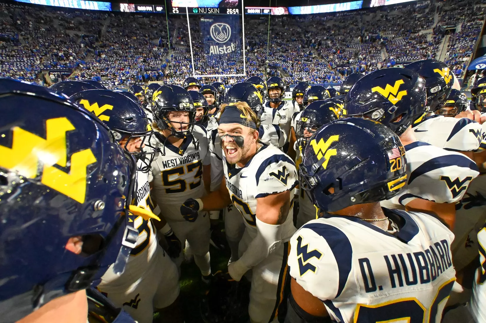 West Virginia faces BYU at Lavelle Edwards Stadium in Provo, Utah, on Friday, Oct. 3, 2025.