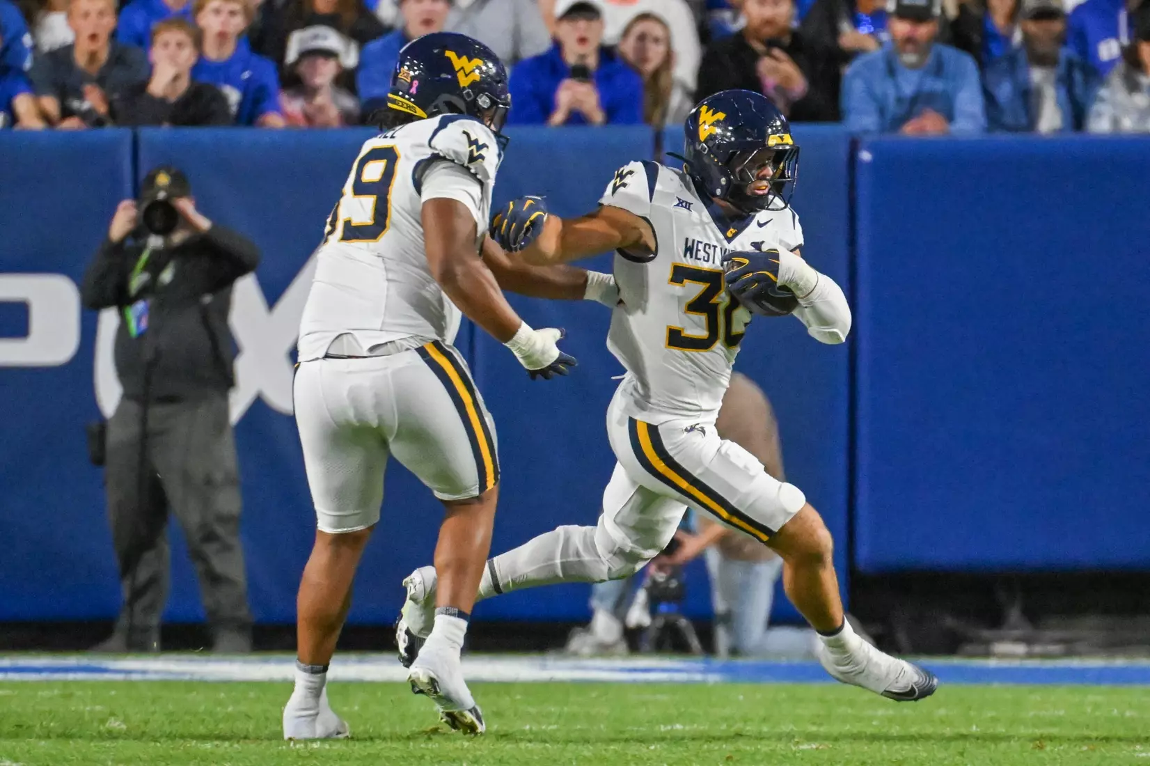 West Virginia faces BYU at Lavelle Edwards Stadium in Provo, Utah, on Friday, Oct. 3, 2025.