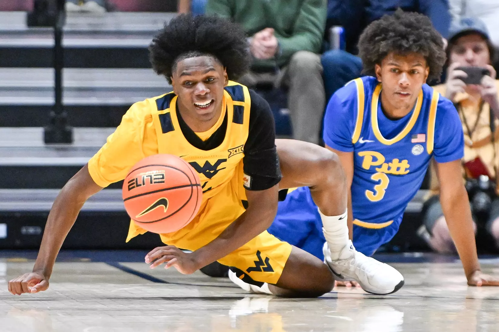 West Virginia hosts Pitt for the Backyard Brawl at Hope Coliseum on Thursday, Nov. 13, 2025, in Morgantown, W.Va.