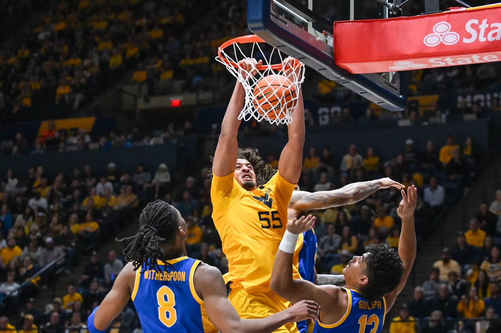 West Virginia hosts Pitt for the Backyard Brawl at Hope Coliseum on Thursday, Nov. 13, 2025, in Morgantown, W.Va.