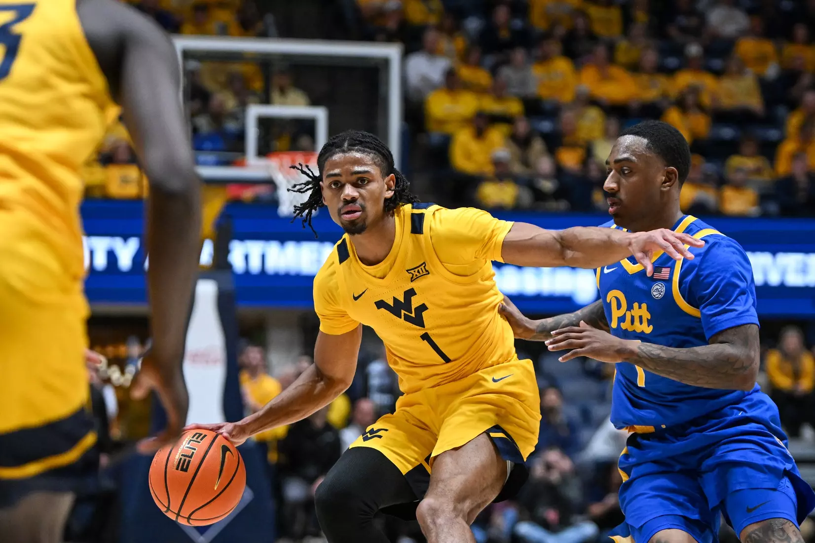 West Virginia hosts Pitt for the Backyard Brawl at Hope Coliseum on Thursday, Nov. 13, 2025, in Morgantown, W.Va.