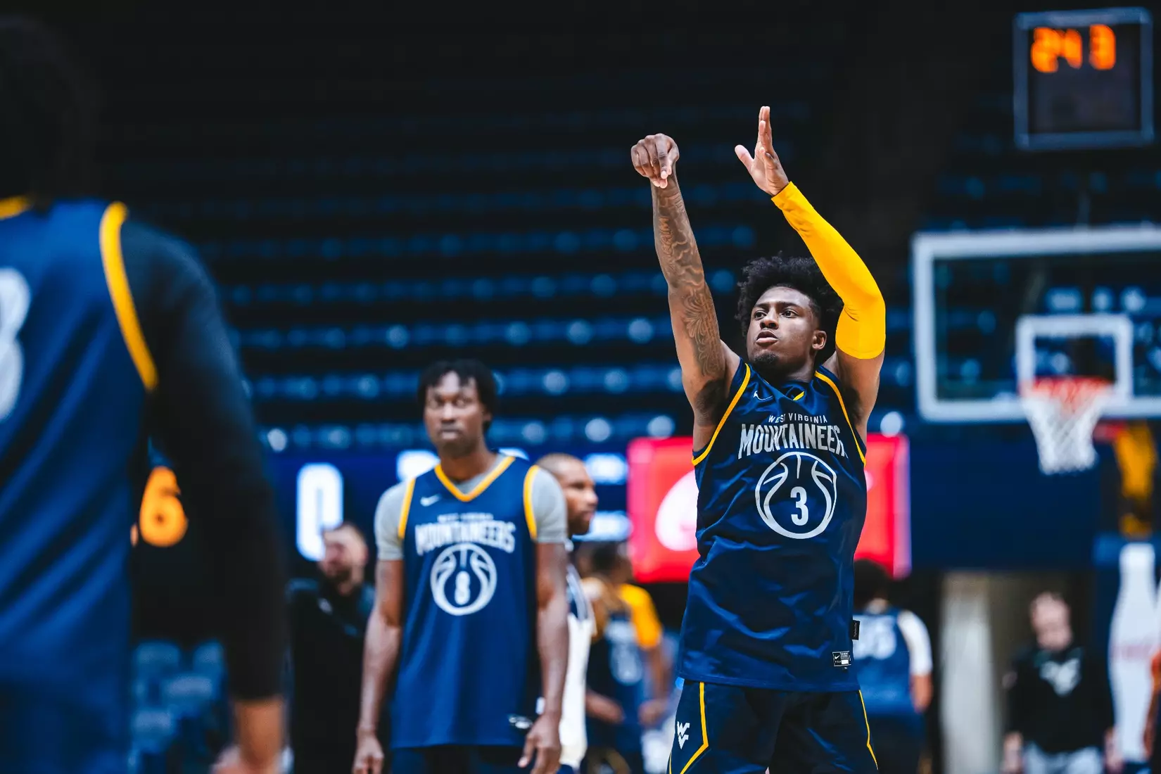 West Virginia hosts Pitt for the Backyard Brawl at Hope Coliseum on Thursday, Nov. 13, 2025, in Morgantown, W.Va.