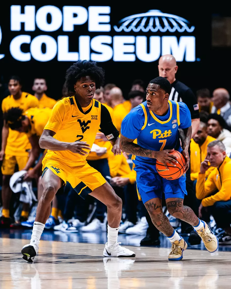 West Virginia hosts Pitt for the Backyard Brawl at Hope Coliseum on Thursday, Nov. 13, 2025, in Morgantown, W.Va.
