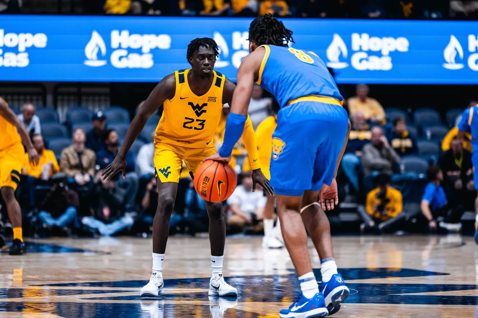 West Virginia hosts Pitt for the Backyard Brawl at Hope Coliseum on Thursday, Nov. 13, 2025, in Morgantown, W.Va.