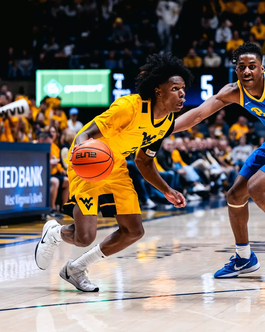 West Virginia hosts Pitt for the Backyard Brawl at Hope Coliseum on Thursday, Nov. 13, 2025, in Morgantown, W.Va.