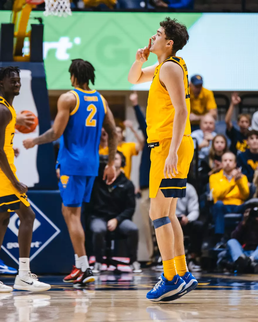 West Virginia hosts Pitt for the Backyard Brawl at Hope Coliseum on Thursday, Nov. 13, 2025, in Morgantown, W.Va.