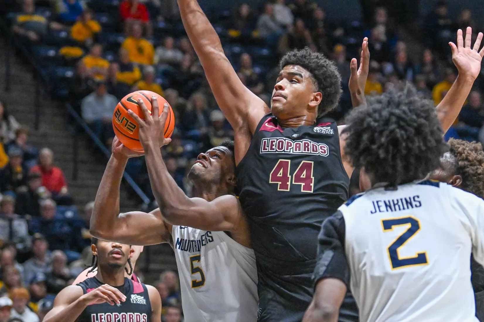 WVU vs Lafayette game action at Hope Coliseum Nov. 17, 2025.