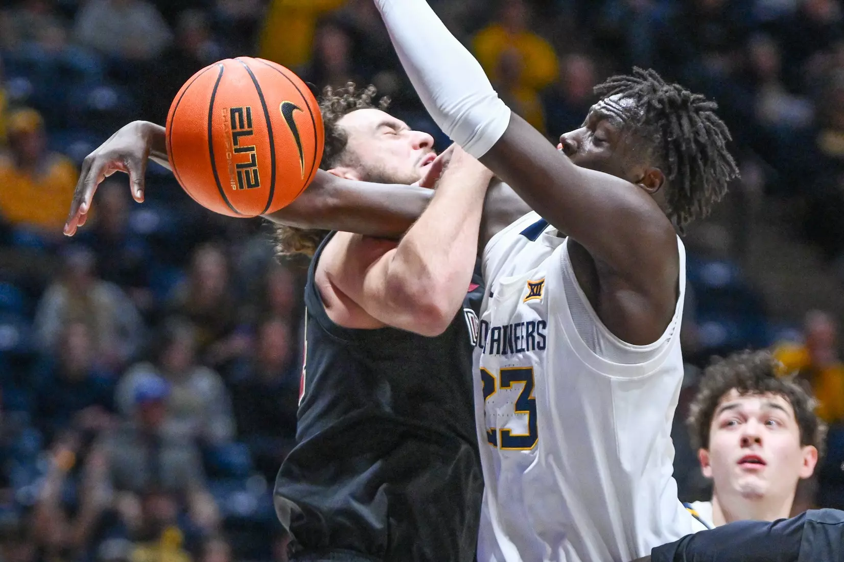 WVU vs Lafayette game action at Hope Coliseum Nov. 17, 2025.