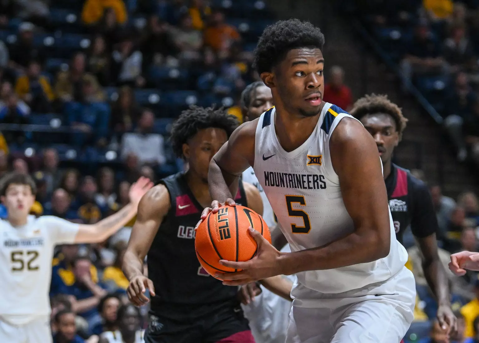 WVU vs Lafayette game action at Hope Coliseum Nov. 17, 2025.