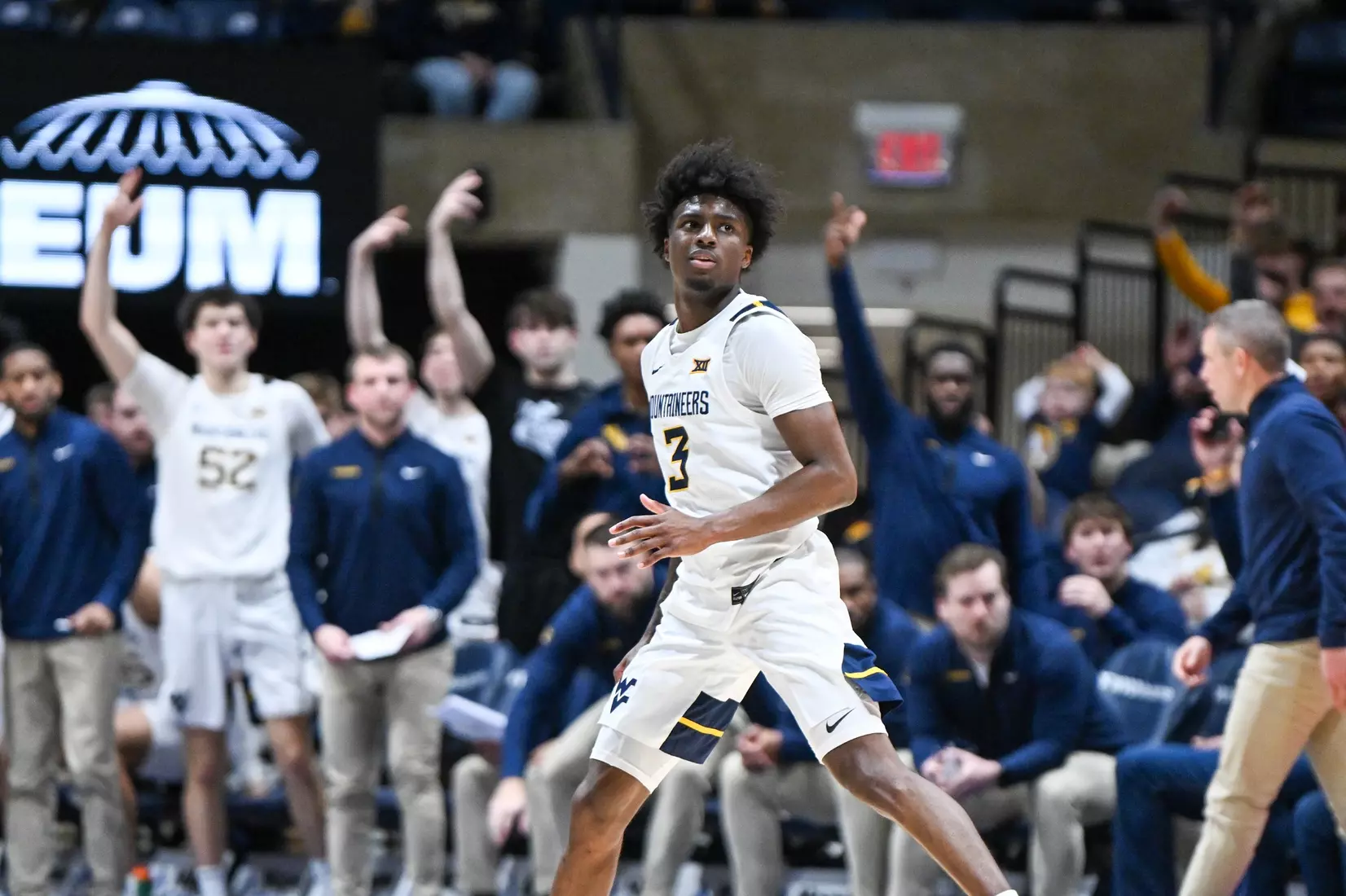 WVU vs Lafayette game action at Hope Coliseum Nov. 17, 2025.