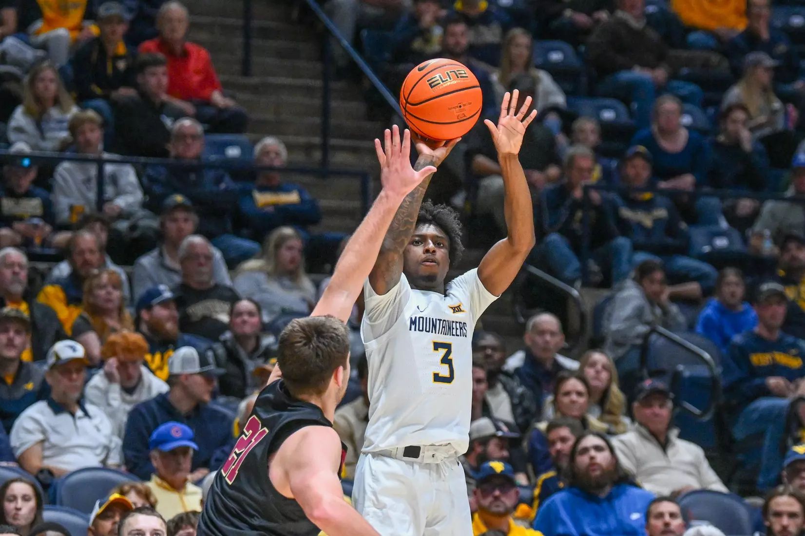 WVU vs Lafayette game action at Hope Coliseum Nov. 17, 2025.