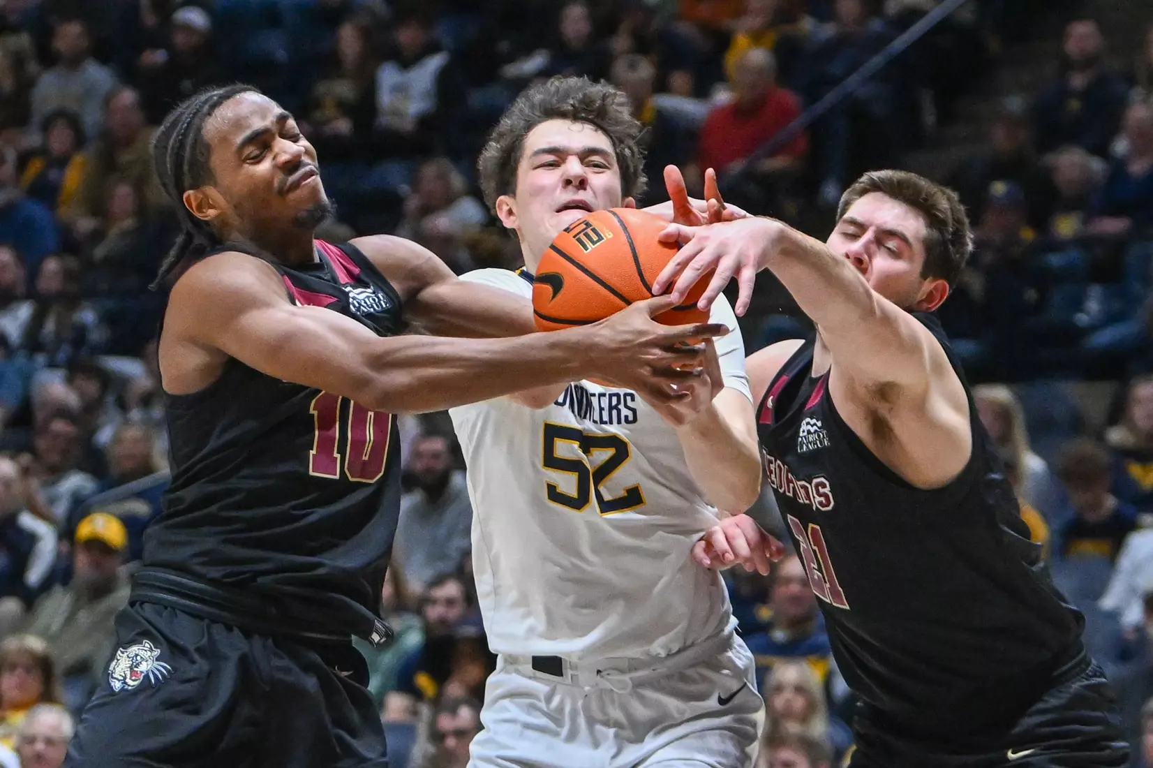 WVU vs Lafayette game action at Hope Coliseum Nov. 17, 2025.