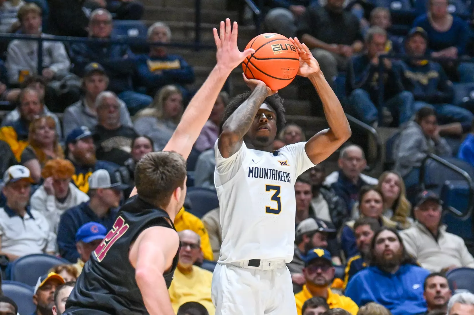 WVU vs Lafayette game action at Hope Coliseum Nov. 17, 2025.