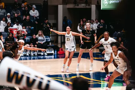 West Virginia opens the season against Purdue Fort Wayne at Hope Coliseum on Nov. 3, 2025,  in Morgantown, W.Va.