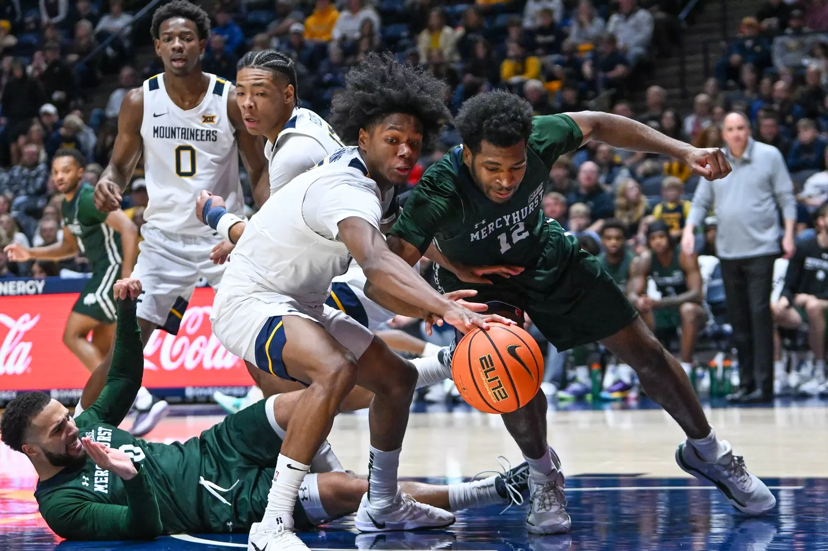 WVU vs Mercyhurst men's basketball Sunday, Nov. 30, 2025 at Hope Coliseum.