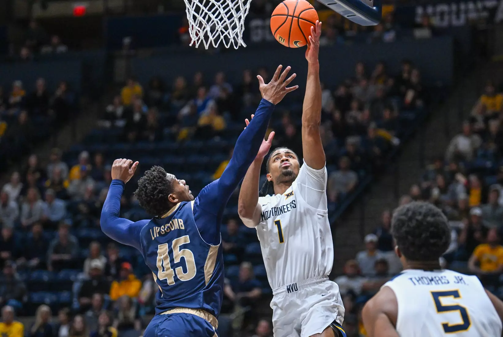 West Virginia opens the season against Mount St. Mary's on Nov. 4, 2025, at Hope Coliseum in Morgantown, W.Va.