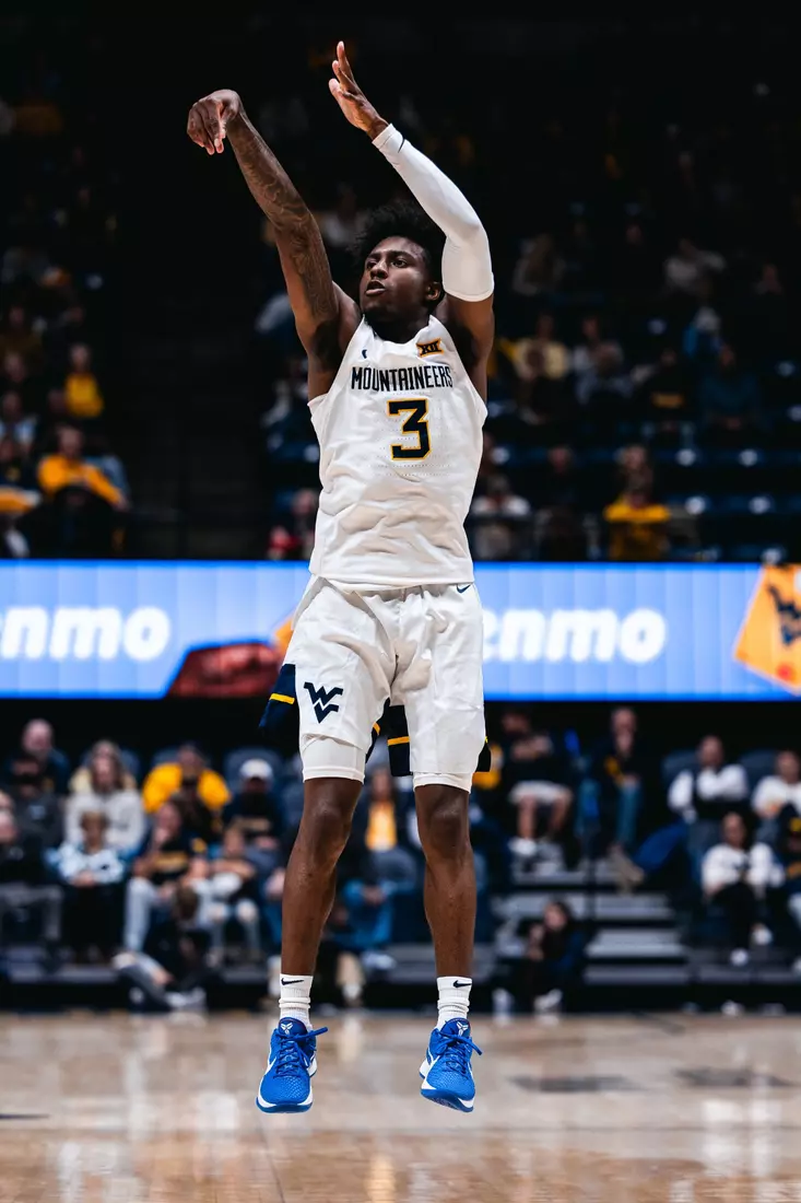 West Virginia opens the season against Mount St. Mary's on Nov. 4, 2025, at Hope Coliseum in Morgantown, W.Va.