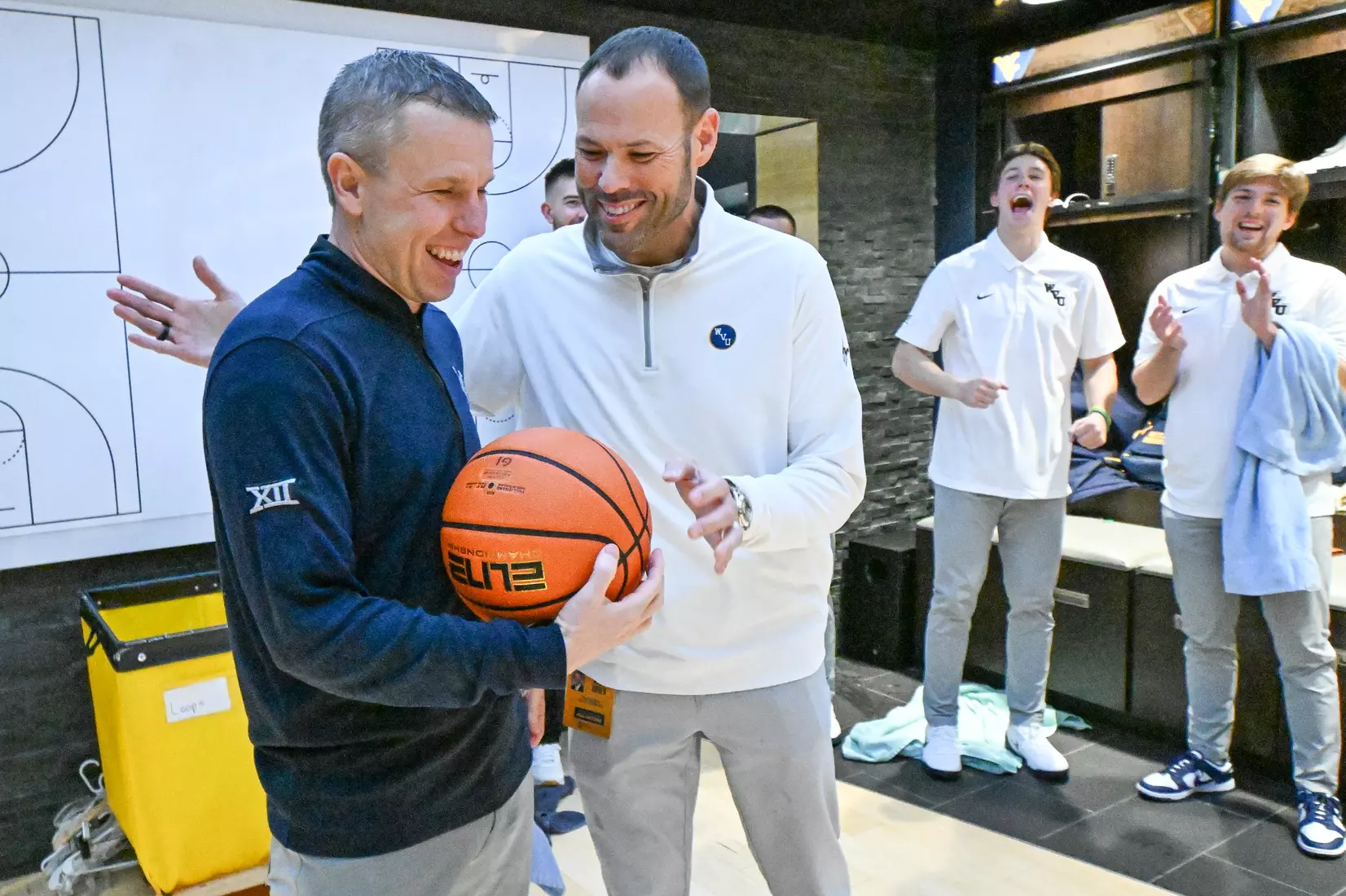 West Virginia opens the season against Mount St. Mary's on Nov. 4, 2025, at Hope Coliseum in Morgantown, W.Va.