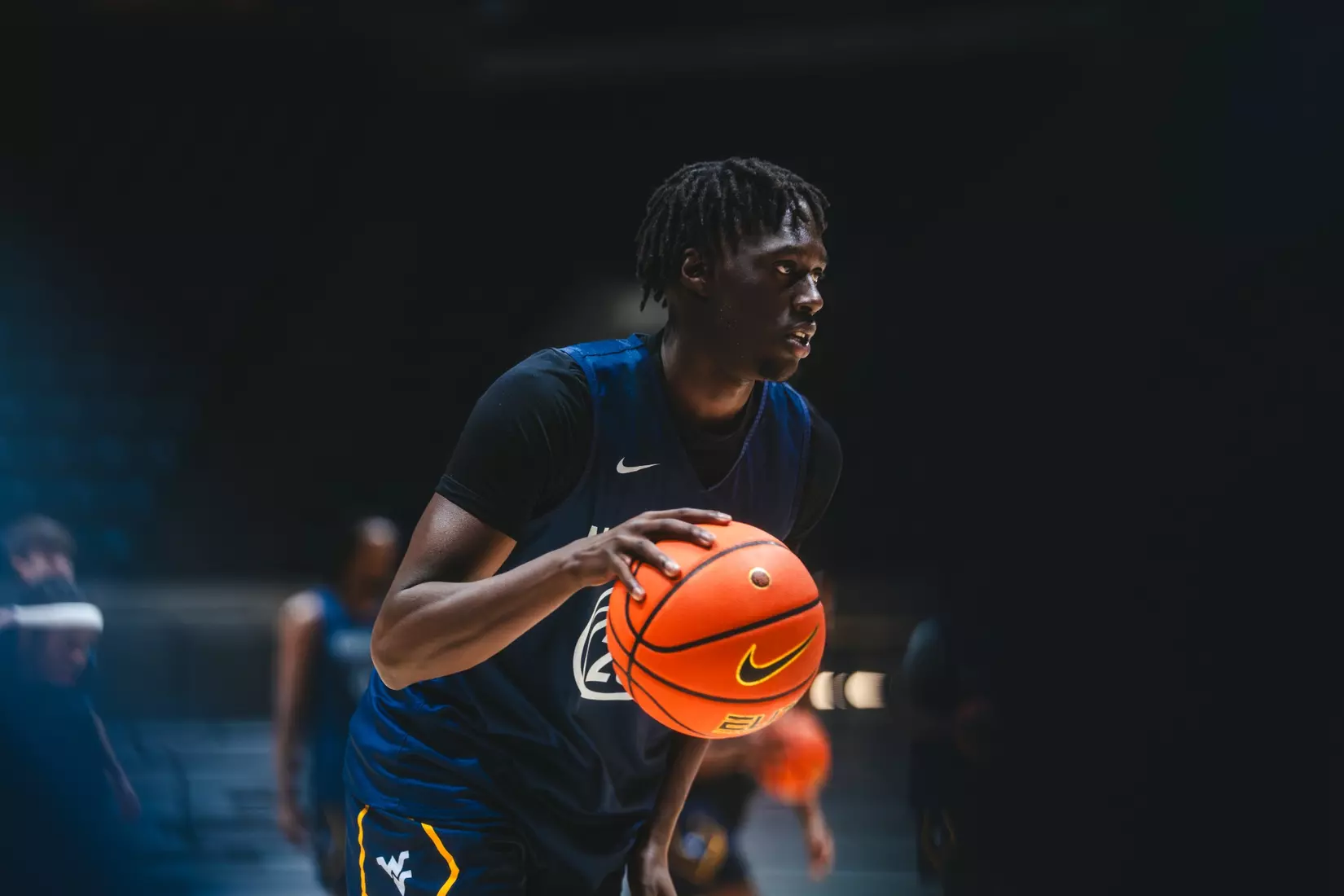 West Virginia opens the season against Mount St. Mary's on Nov. 4, 2025, at Hope Coliseum in Morgantown, W.Va.