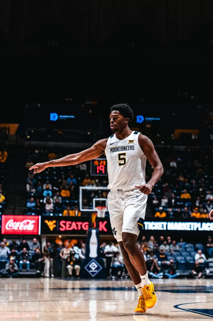 West Virginia opens the season against Mount St. Mary's on Nov. 4, 2025, at Hope Coliseum in Morgantown, W.Va.