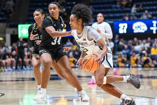 WVU vs Kent State action Friday, Nov. 7, 2025 at the Hope Coliseum.