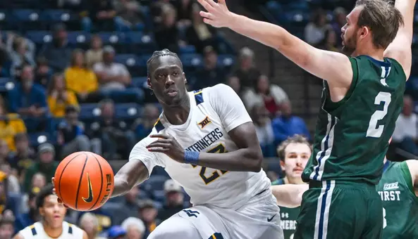 WVU vs Mercyhurst men's basketball Sunday, Nov. 30, 2025 at Hope Coliseum.