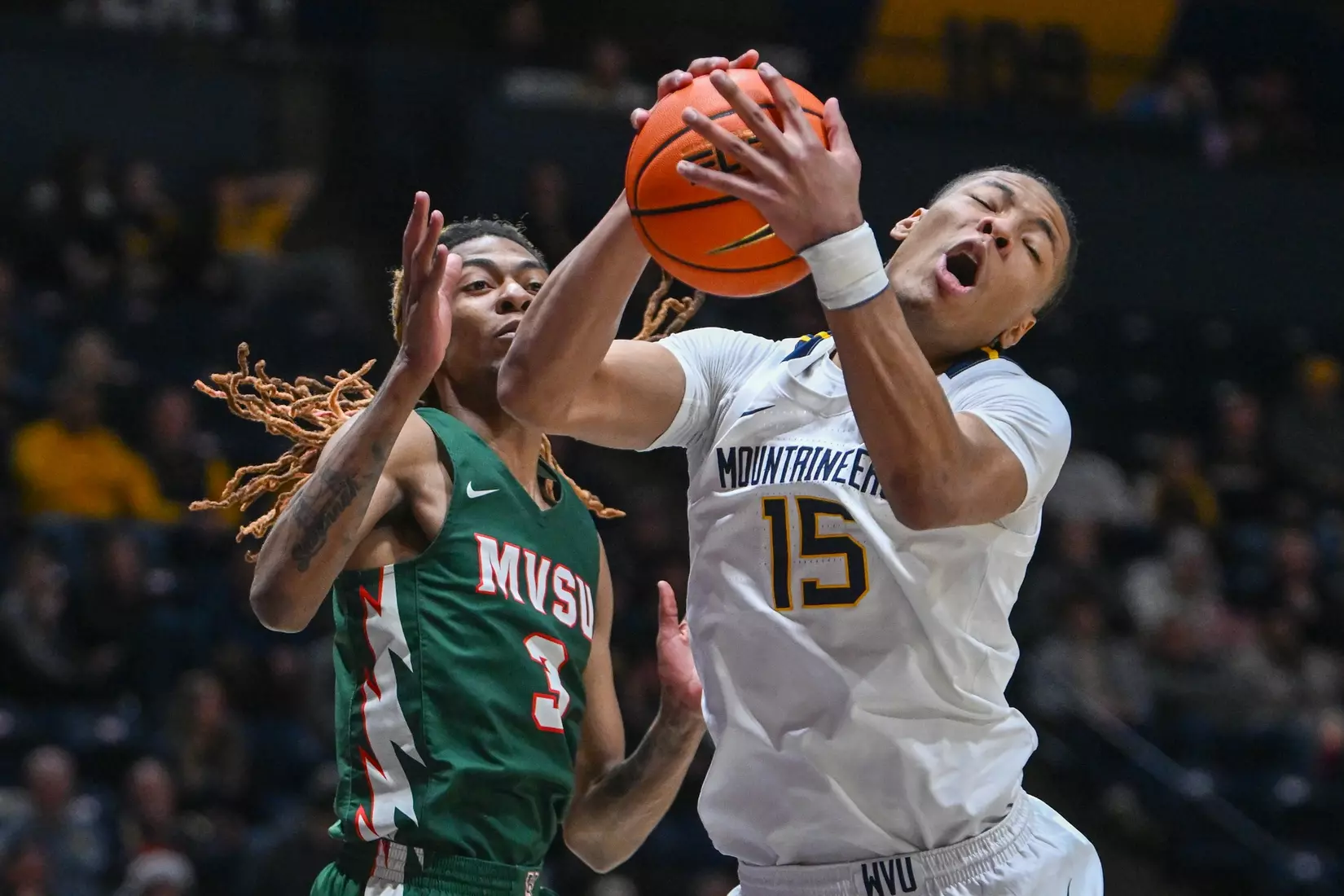 WVU vs Mississippi Valley State University men's basketball at the Hope Coliseum Dec. 22, 2025.