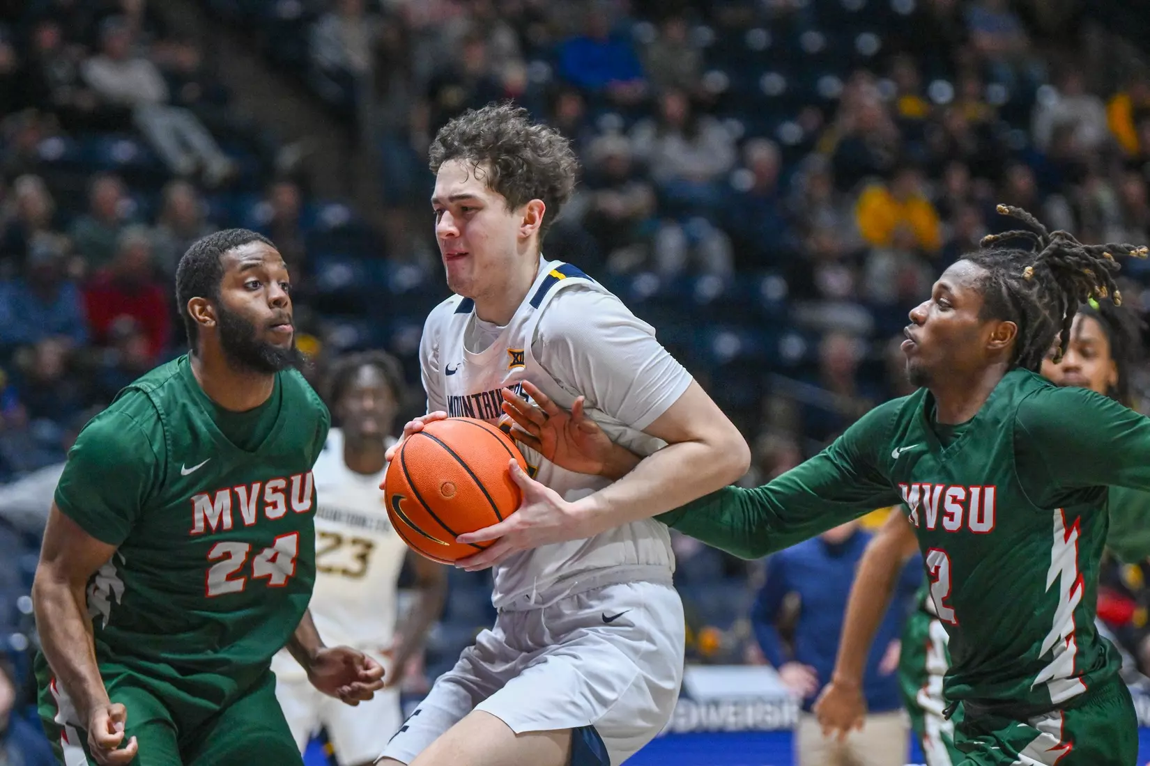 WVU vs Mississippi Valley State University men's basketball at the Hope Coliseum Dec. 22, 2025.