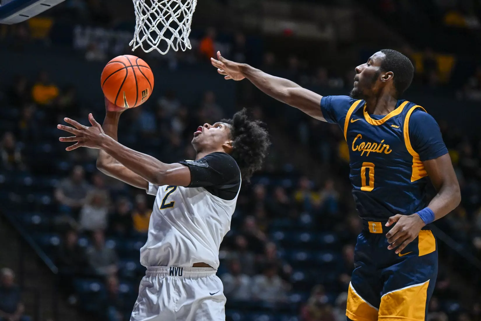 Game action WVU vs Coppin St. Dec. 3, 2025 at the Hope Coliseum