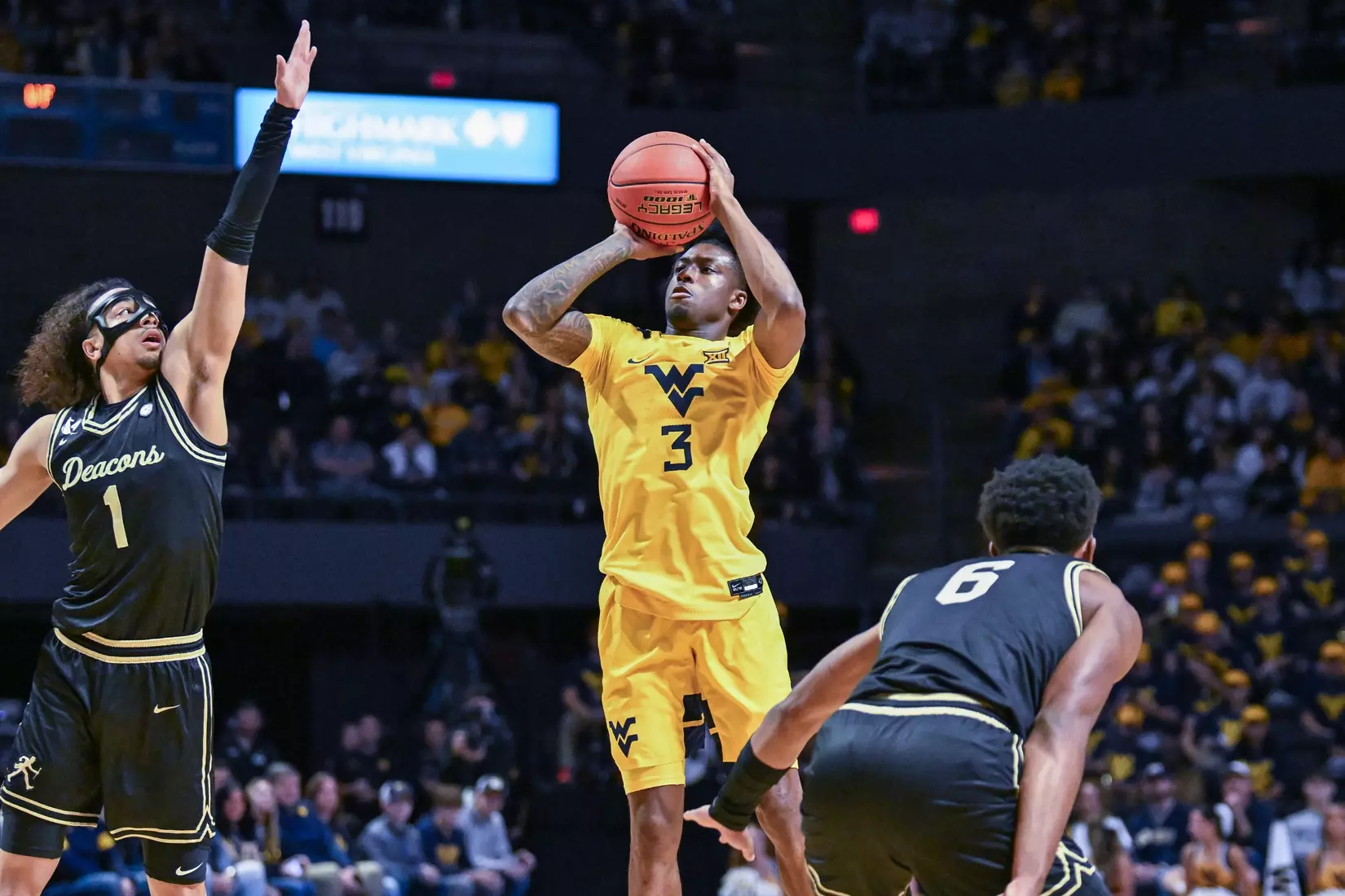 WVU vs Wake Forest basketball Dec. 6, 2025 in Charleston, WV.