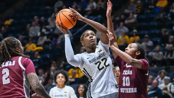 Game action from WVU vs Texas Southern Dec. 8, 2025 at the Hope Coliseum.