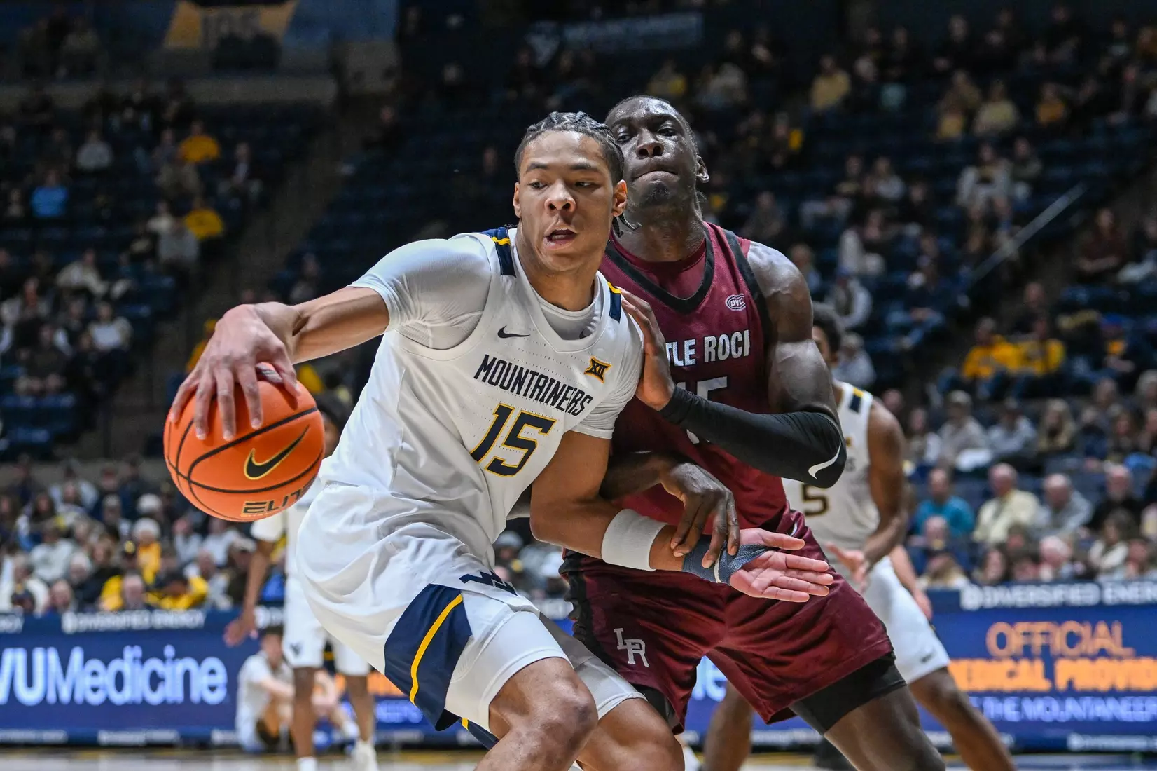 WVU vs Little Rock game action Tuesday Dec. 9, 2025
