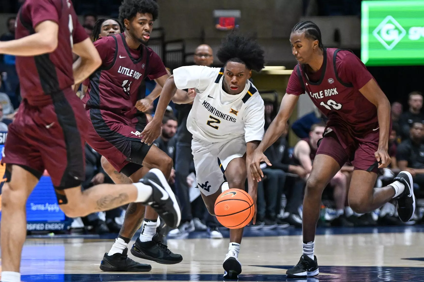 WVU vs Little Rock game action Tuesday Dec. 9, 2025