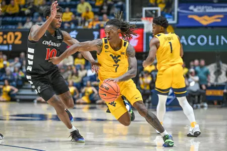 Javon Small works his way around a defender.