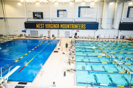 Pool deck at Peak Health Aquatic Center