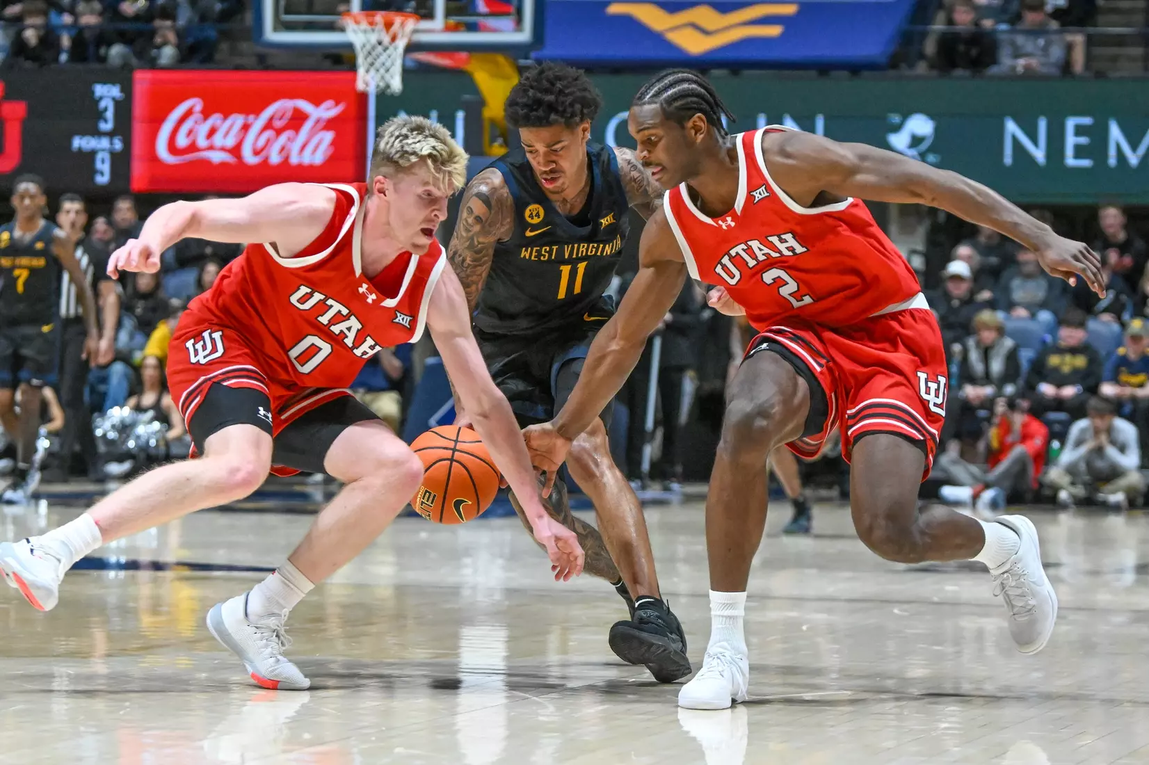 Jonathan Powell makes the steal at mid-court.