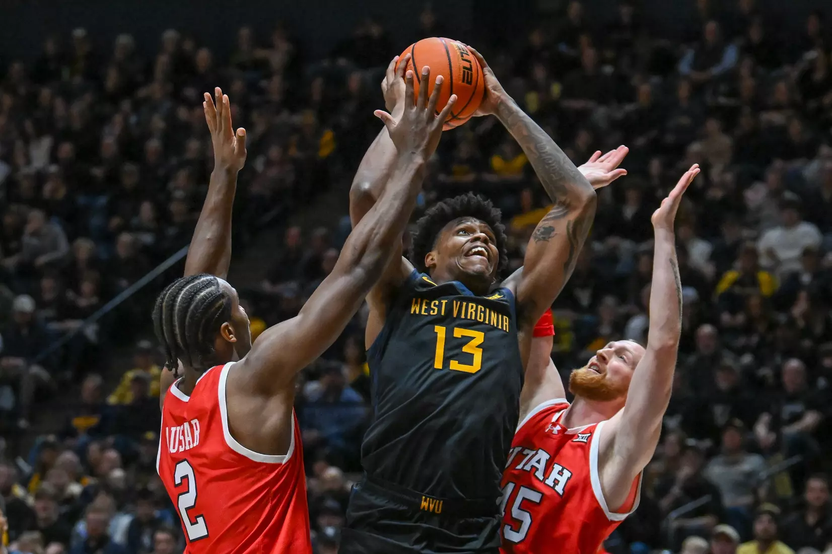 Amani Hansberry in the paint for two.