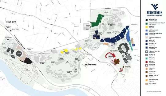 2025 Football Parking Map